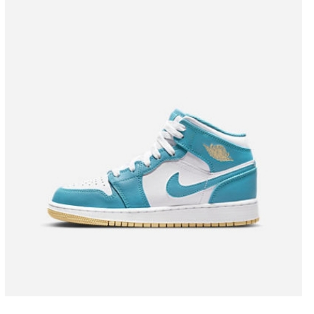 Nike Air Jordan Midi Big kids/ women's Shoes Aquatone/Celestial Gold-White size